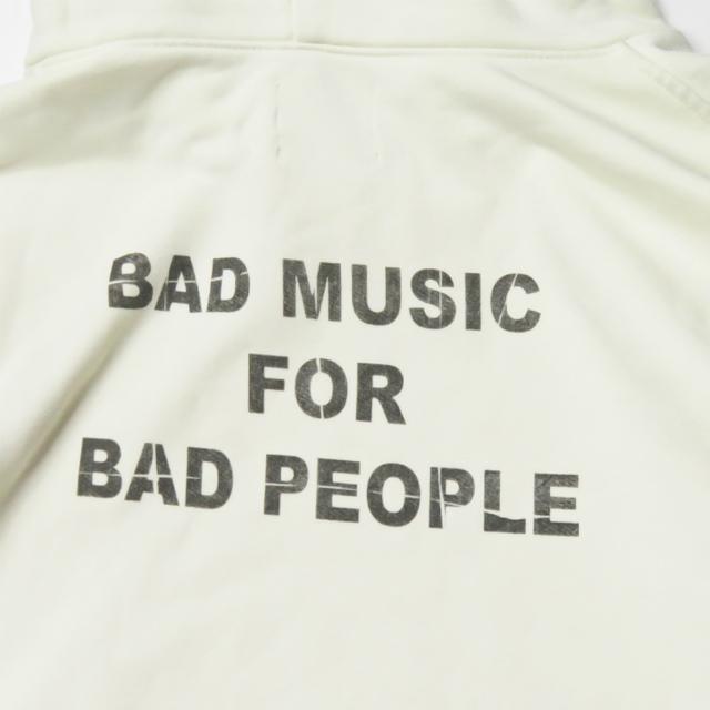 Mr.Saturday ミスターサタデー 20AW BAD MUSIC FOR BAD PEOPLE HOODIE バックプリント スウェットプルオーバーパーカー L ベージュ mc66442 |  | 06
