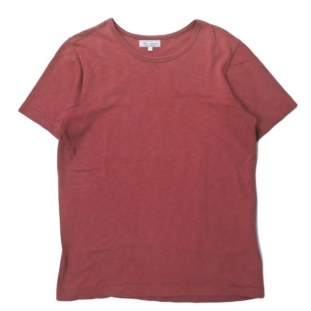 メルツベーシュヴァーネン Merz b.Schwanen ドイツ製 ソリッドクルーネックTシャツ 6 ボルドー コットン トップス | 