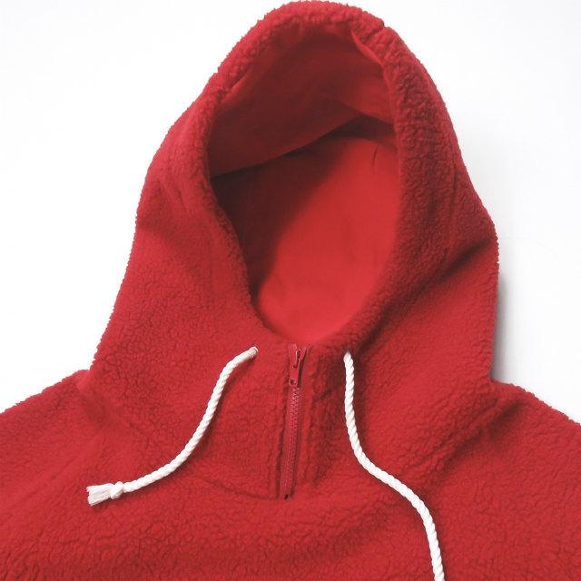 ザ ナーディーズ THE NERDYS 日本製 FLEECE p/o parka フリースプルオーバーパーカー TF7C04 S レッド トップス |  | 03