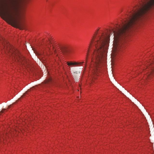 ザ ナーディーズ THE NERDYS 日本製 FLEECE p/o parka フリースプルオーバーパーカー TF7C04 S レッド トップス |  | 04