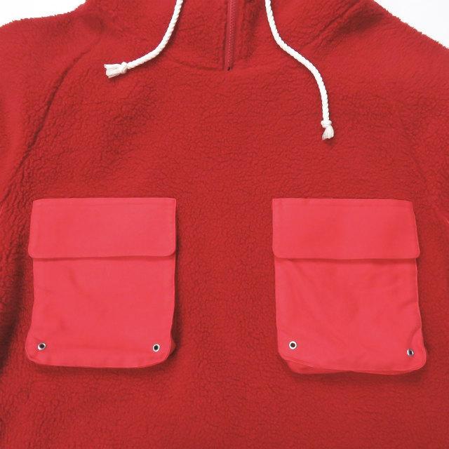 ザ ナーディーズ THE NERDYS 日本製 FLEECE p/o parka フリースプルオーバーパーカー TF7C04 S レッド トップス |  | 05