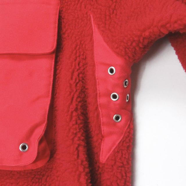 ザ ナーディーズ THE NERDYS 日本製 FLEECE p/o parka フリースプルオーバーパーカー TF7C04 S レッド トップス |  | 06