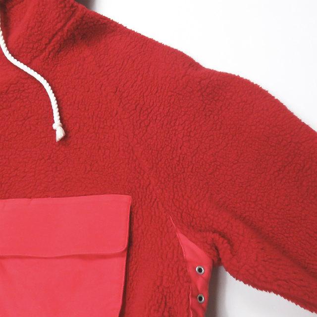 ザ ナーディーズ THE NERDYS 日本製 FLEECE p/o parka フリースプルオーバーパーカー TF7C04 S レッド トップス |  | 07
