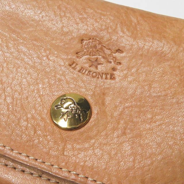 イルビゾンテ IL BISONTE イタリア製 レザーカードケース ライトブラウン 二つ折り 名刺入れ |  | 02