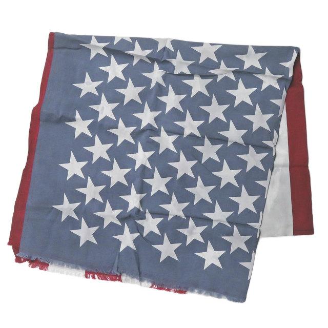 DISCOVERED ディスカバード 星条旗柄 大判ストール レッド スカーフ mc66692 | 