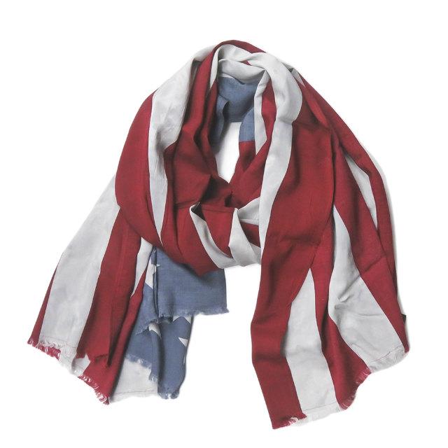 DISCOVERED ディスカバード 星条旗柄 大判ストール レッド スカーフ mc66692 |  | 01