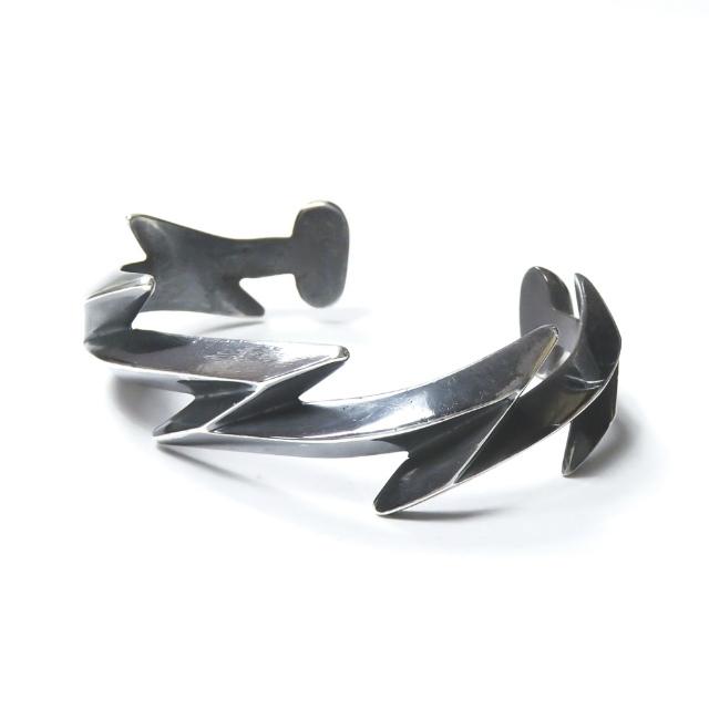 アーロンアンダーソン ビームスプラス Aaron Anderson x BEAMS PLUS ライトニングバングル ブラック/シルバー