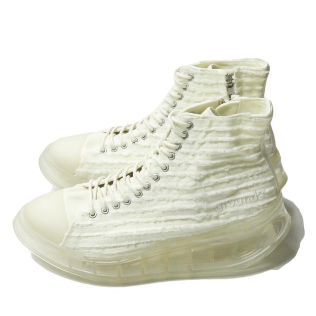 グラウンズ MIKIO SAKABE ミキオサカベ grounds x ROYAL FLASH 21SS 別注 Hi VORTEX R サイドジップハイカットスニーカー 43(27.5cm) ホワイト |  | 01
