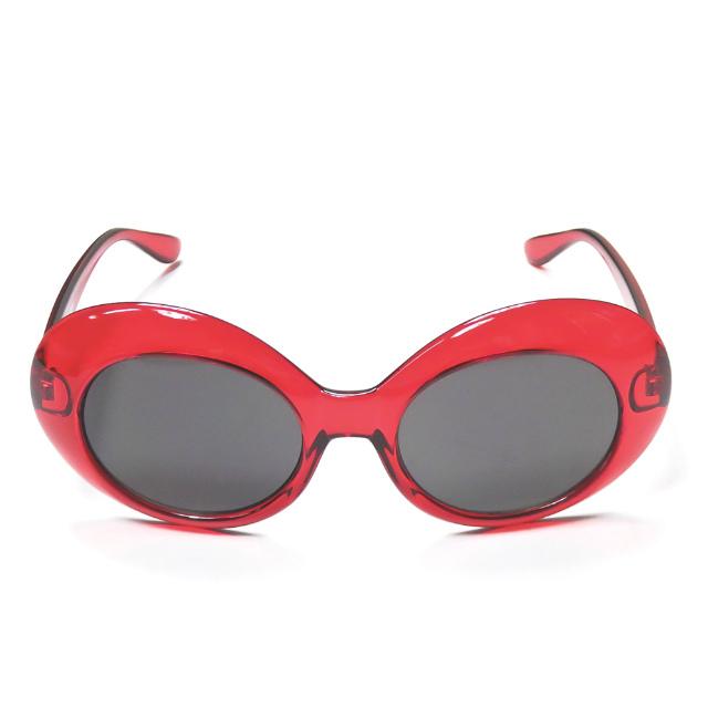 タイフーンマート TYPHOONMART GRUNGE オーバルサングラス クリアレッド/ブラック UTERO 眼鏡 メガネ |  | 01