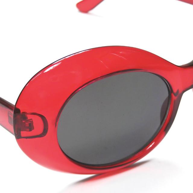 タイフーンマート TYPHOONMART GRUNGE オーバルサングラス クリアレッド/ブラック UTERO 眼鏡 メガネ |  | 04