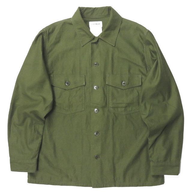 ヤエカライクウェア YAECA LIKE WEAR 20SS 日本製 BAKER SHIRT ベイカーシャツ 20101 38(M) OLIVE(SATIN) ミリタリー トップス | 