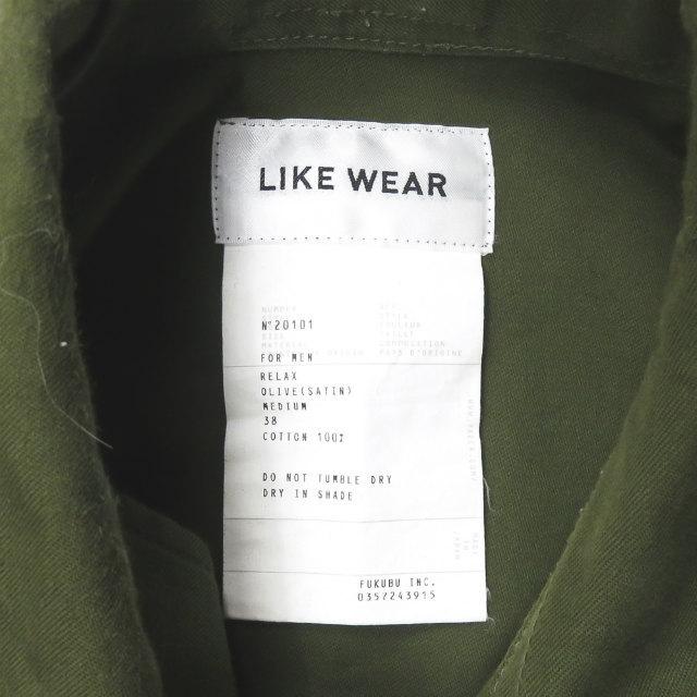 ヤエカライクウェア YAECA LIKE WEAR 20SS 日本製 BAKER SHIRT ベイカーシャツ 20101 38(M) OLIVE(SATIN) ミリタリー トップス |  | 02