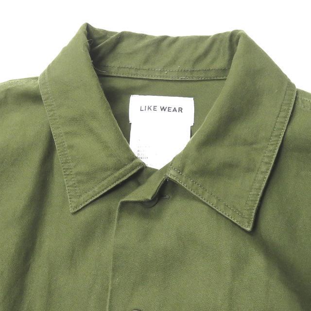 ヤエカライクウェア YAECA LIKE WEAR 20SS 日本製 BAKER SHIRT ベイカーシャツ 20101 38(M) OLIVE(SATIN) ミリタリー トップス |  | 03