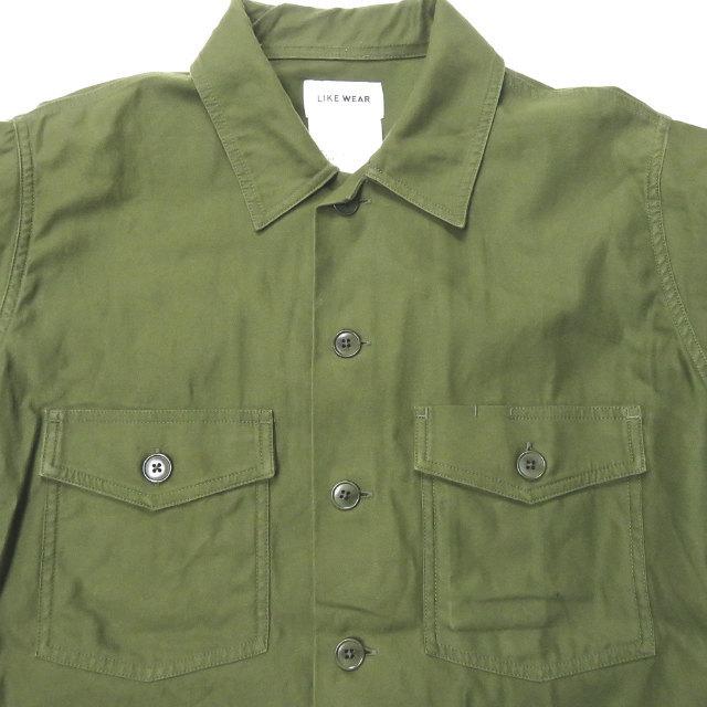 ヤエカライクウェア YAECA LIKE WEAR 20SS 日本製 BAKER SHIRT ベイカーシャツ 20101 38(M) OLIVE(SATIN) ミリタリー トップス |  | 04