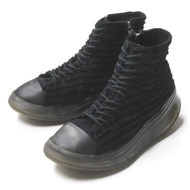 grounds x ROYAL FLASH グラウンズ MIKIO SAKABE 21SS 別注 Hi VORTEX R サイドジップハイカットスニーカー 43(27.5cm) ブラック mc67015 | 