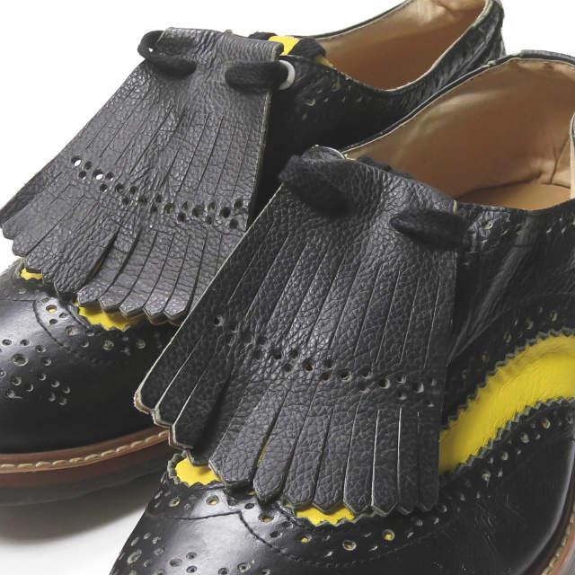 foot the coacher フットザコーチャー キルトタッセル バイカラーウイングチップ 826 41(26cm) ブラック 革靴 コンビ シューズ mc67040 |  | 05