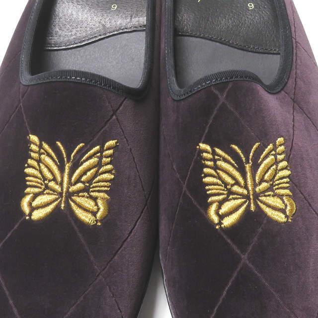 ニードルス Needles Papillon Emb. Mule - Pe/C Velvet / Opal
