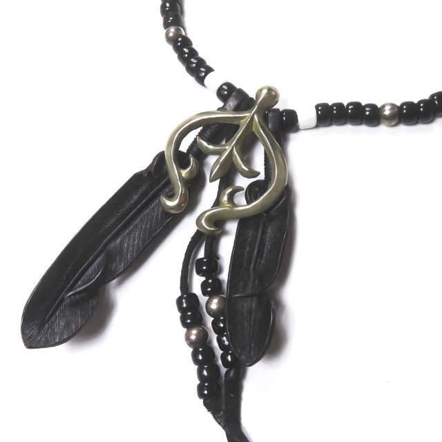 Rooster King ＆ Co. ルースターキング Naja Black Feather＆Beads Necklace ナジャブラックフェザー＆ビーズネックレス mc67668 |  | 02