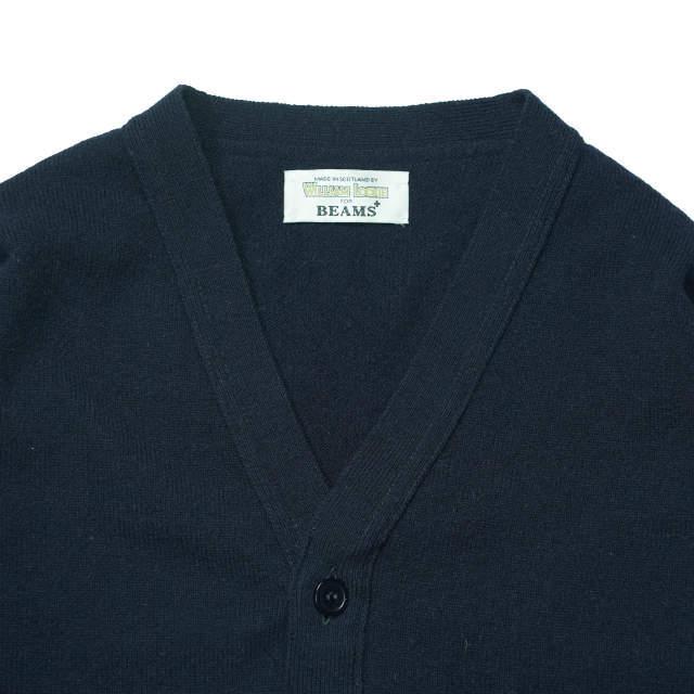 WILLIAM LOCKIE x BEAMS PLUS ウィリアムロッキー ビームス 別注 ウールVネックカーディガン 11-15-0416-048 38 ネイビー ニット mc67985 |  | 03