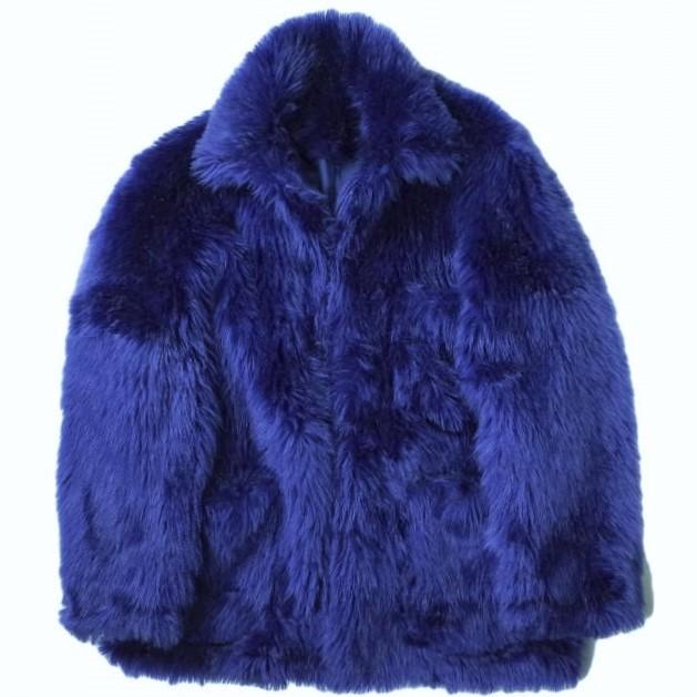 BOWWOW バウワウ 19AW 日本製 TIDY FUR JACKET フェイクファージャケット BW1902-TFJ L BLUE ブルゾン コート アウター mc68147 | 
