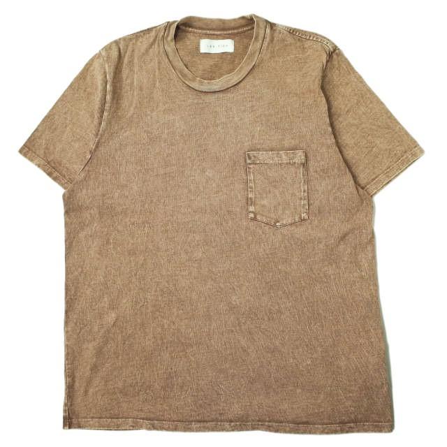 LES TIEN レスティエン アメリカ製 WASH CLASSIC POCKET TEE ウォッシュ加工クラシックポケットTシャツ L ブラウン 半袖 トップス mc68166 | 