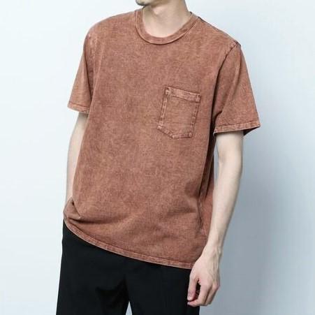 LES TIEN レスティエン アメリカ製 WASH CLASSIC POCKET TEE ウォッシュ加工クラシックポケットTシャツ L ブラウン 半袖 トップス mc68166 |  | 07