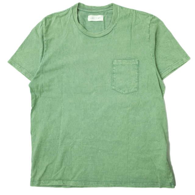 LES TIEN レスティエン アメリカ製 WASH CLASSIC POCKET TEE ウォッシュ加工クラシックポケットTシャツ L ALOE STONE グリーン mc68167 | 