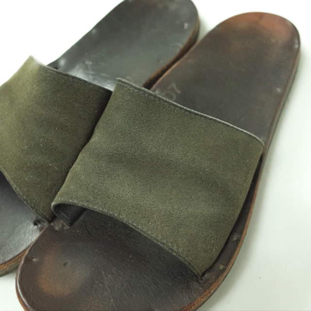 JUTTA NEUMANN x doo-bop ユッタニューマン ドゥーバップ 別注 SIMONE シモーネ ヌバックレザーサンダル D7(25cm) ダークグリーン mc68175 |  | 05