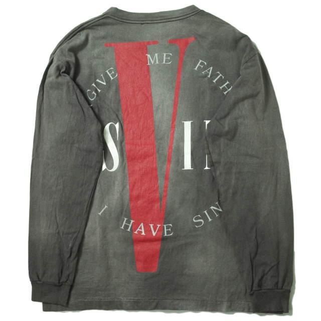 SAINT MICHAEL x VLONE セントマイケル ヴィーロン 22SS LS TEE ロングスリーブTシャツ SM-S22-0000-068 L BLACK SAINT Mxxxxxx mc68265 |  | 01