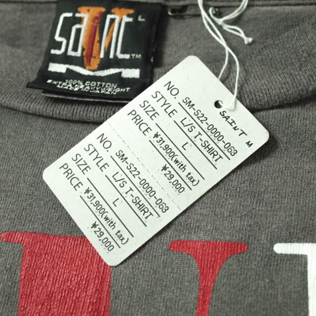 SAINT MICHAEL x VLONE セントマイケル ヴィーロン 22SS LS TEE ロングスリーブTシャツ SM-S22-0000-068 L BLACK SAINT Mxxxxxx mc68265 |  | 02