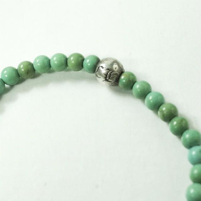 CHROME HEARTS クロムハーツ TURQUOISE ＆ SILVER BEADS BRACELET ターコイズ＆クロスボール ビーズブレスレット シルバー mc68269 |  | 03