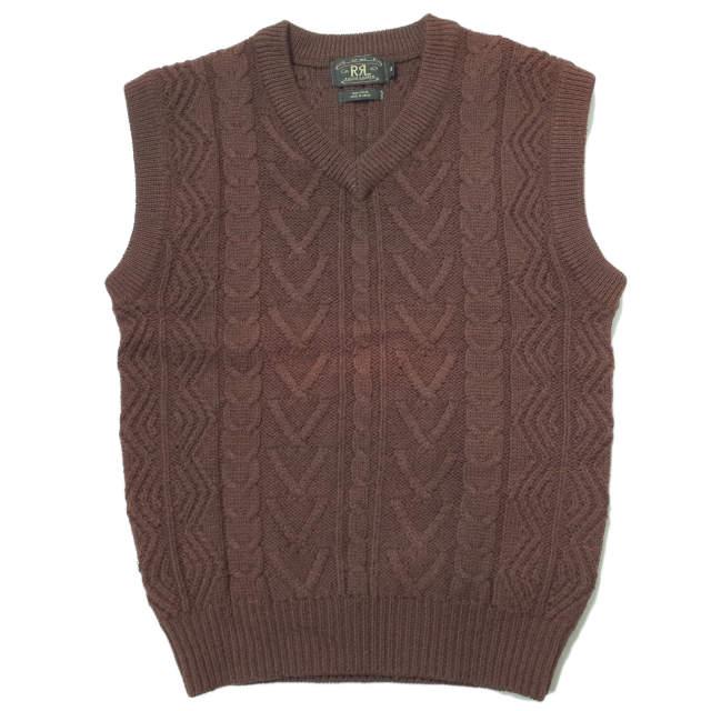 RRL ダブルアールエル CABLE KNIT VEST ケーブルニットベスト M RRL ダブルアールエル CABLE KNIT VEST ケーブルニットベスト M