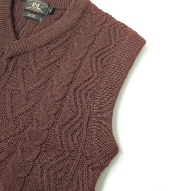 RRL ダブルアールエル CABLE KNIT VEST ケーブルニットベスト M RRL ダブルアールエル CABLE KNIT VEST ケーブルニットベスト M