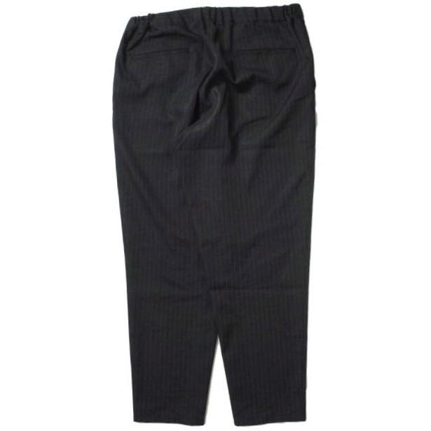 Graphpaper グラフペーパー 20SS Selvage Wool Cook Pants - STRIPE ウールギャバジン ストライプコックパンツ GM201-40213B BLACK mc68393 Graphpaper グラフペーパー 20SS Selvage Wool Cook Pants - STRIPE ウールギャバジン ストライプコックパンツ GM201-40213B BLACK mc68393