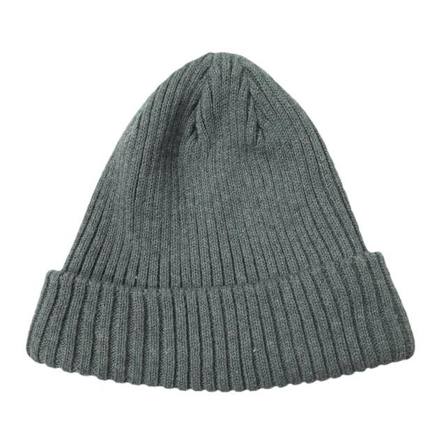 KIJIMA TAKAYUKI キジマタカユキ 日本製 KNIT CAP コットンリブニットキャップ KN-152802 グレー ワッチキャップ ビーニー 帽子 mc68468 | 