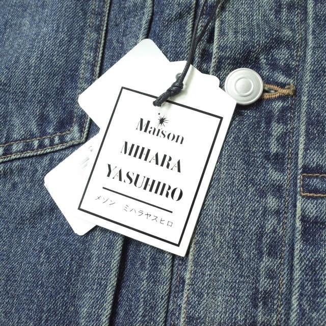 MAISON MIHARA YASUHIRO x  FLASH メゾン ミハラヤスヒロ ロイヤルフラッシュ 23SS 別注 日本製 NO COLLAR DENIM JACKET 2nd TYPE リメイクデニムジャケット J10BL021 48 Indigo Gジャン ノーカラー オーバーサイズ アウター【新古品】【中古】【MAISON MIHARA YASUHIRO】 新品 MAISON MIHARA YASUHIRO x ROYAL FLASH 23SS NO COLLAR DENIM