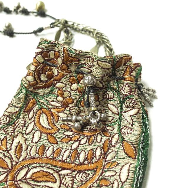 TWENTY SEVEN NINE 27/9 トゥウェンティーセブンナイン India Jacquard weave Charm Bag ジャガードチャームバッグ ネックレス mc68609 |  | 02