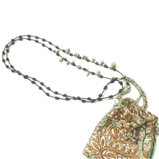 TWENTY SEVEN NINE 27/9 トゥウェンティーセブンナイン India Jacquard weave Charm Bag ジャガードチャームバッグ ネックレス mc68609 |  | 04