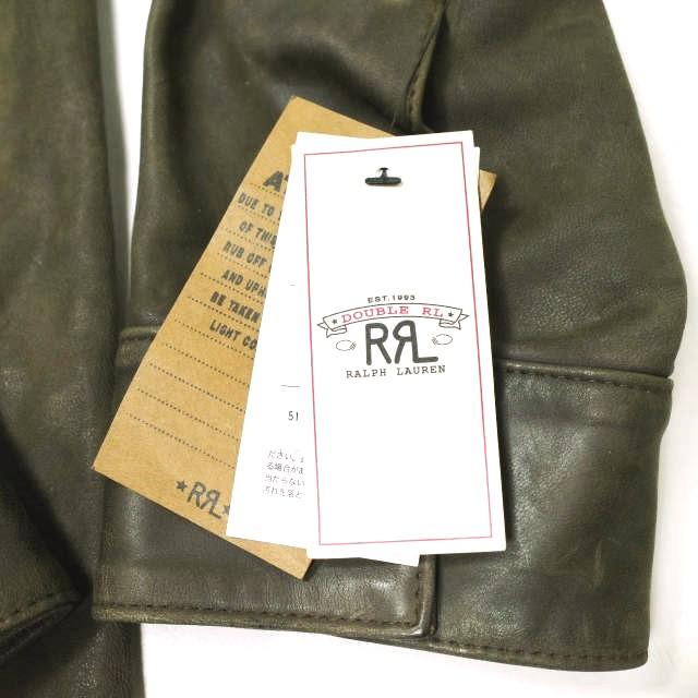新品 RRL ダブルアールエル 25SS Hand-Distressed Leather Overshirt ハンドディストレストレザーオーバーシャツ M Double RL ジャケット |  | 06