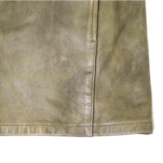 新品 RRL ダブルアールエル 25SS Hand-Distressed Leather Overshirt ハンドディストレストレザーオーバーシャツ M Double RL ジャケット |  | 07