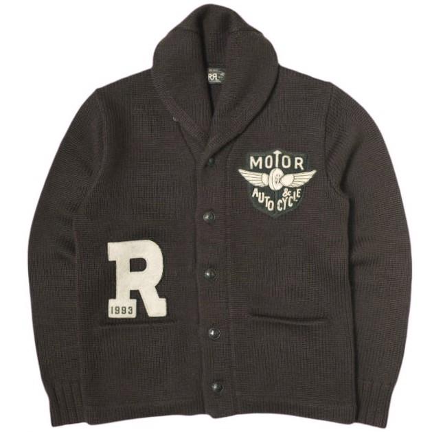 新品 RRL ダブルアールエル 25SS アップリケド ウールショールカラー