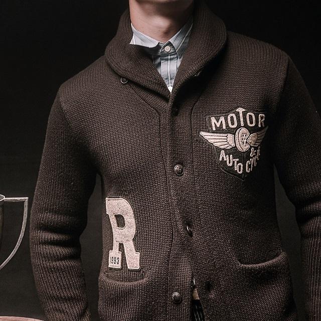 新品 RRL ダブルアールエル 25SS アップリケド ウールショールカラーカーディガン MNRRSWE16820181 S Brown Double RL ニット mc68674 |  | 02