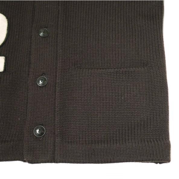 新品 RRL ダブルアールエル 25SS アップリケド ウールショールカラーカーディガン MNRRSWE16820181 S Brown Double RL ニット mc68674の画像