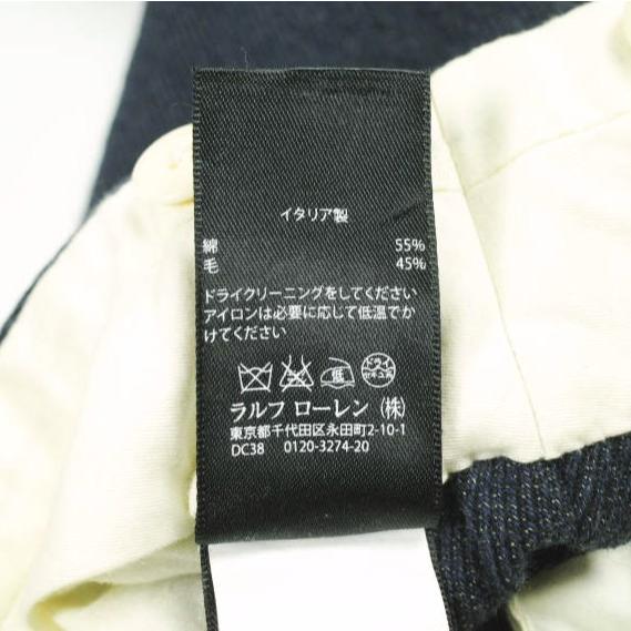 RRL ダブルアールエル COTTON WOOL OFFICERS TROUSER - MADE IN ITALY オフィサーズトラウザーズ 28 Navy パンツ Double RL スラックス |  | 07