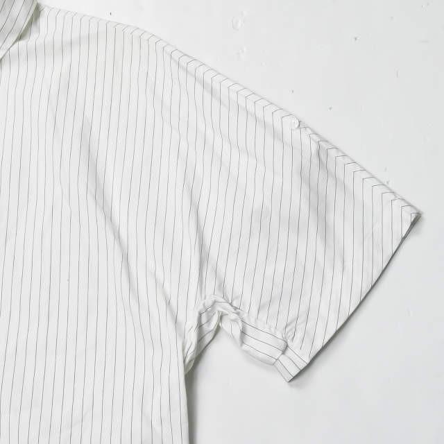 ドルチェアンドガッバーナ DOLCE&GABBANA イタリア製 ピンストライプ ロールアップシャツ G5AQ1T / FR5QJ 153/4-40 ホワイト 半袖 ショートスリーブ |  | 05