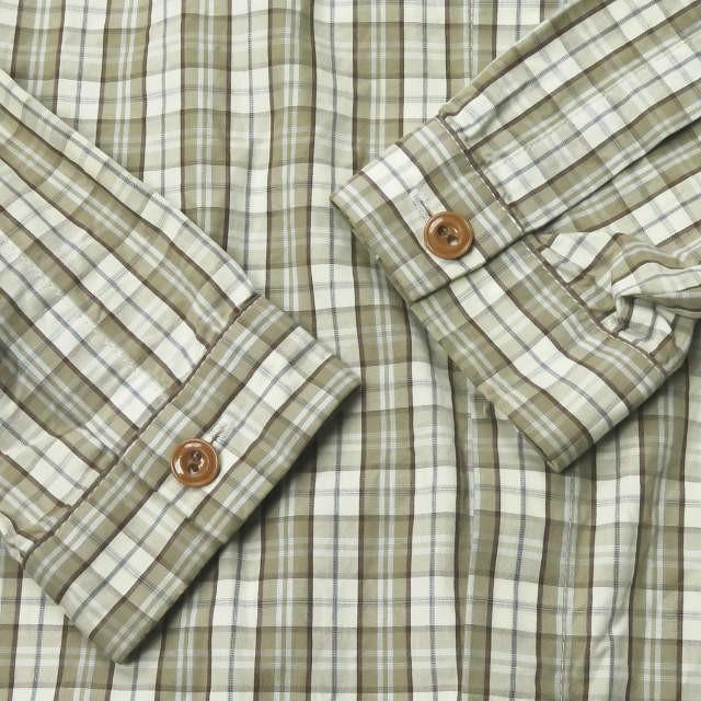 フランクリーダー FRANK LEDER ドイツ製 PLAID COTTON SHIRT チェックコットンシャツ 0136030 S ベージュ/ブラウン 長袖 トップス |  | 05