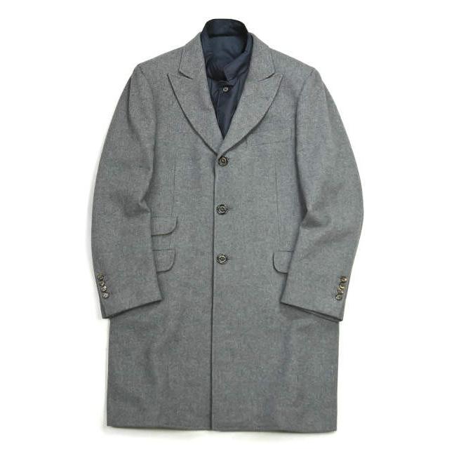 ブルネロクチネリ Brunello Cucinelli イタリア製 中綿ライナー付き ウールカシミヤ チェスターコート Dk 50 グレー アウター Mm61 Loopヤフーショッピング店 通販 Yahoo ショッピング