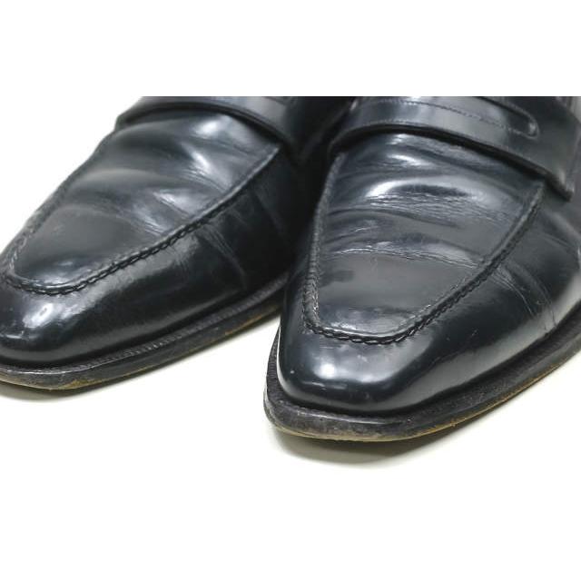 Enzo Bonafe エンツォボナフェ GIAMBELLINO スクエアトゥペニーローファー 5(24cm)  ネイビー ポインテッドトゥ レザー シューズ mm6381 |  | 04
