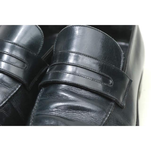 Enzo Bonafe エンツォボナフェ GIAMBELLINO スクエアトゥペニーローファー 5(24cm)  ネイビー ポインテッドトゥ レザー シューズ mm6381 |  | 05