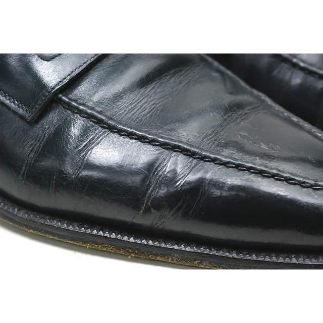 Enzo Bonafe エンツォボナフェ GIAMBELLINO スクエアトゥペニーローファー 5(24cm)  ネイビー ポインテッドトゥ レザー シューズ mm6381 |  | 06